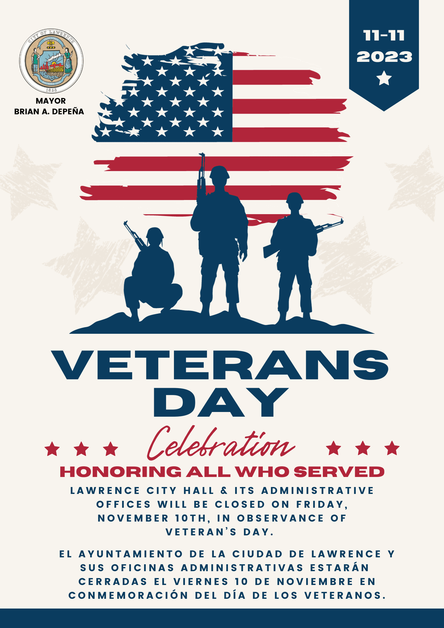 Blue Veterans Day Celebration Event Flyer (1)